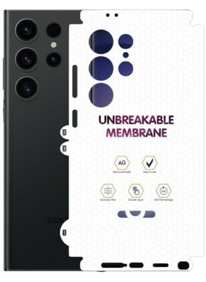 Muzz MATTE Back Sticker Screen Protector for Samsung Galaxy S25 Plus, Matte Anti-Fingerprint, Full Side Anti-Scratch, Gelatin Material (Samsung Galaxy S25 Plus) - Image 2